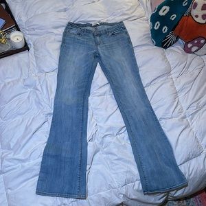 Abercrombie and ditch flare low rise jeans
